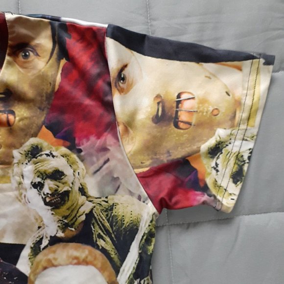 Horror Icons All Over Print Shirt Dri Fit Material Horror Tee - Picture 6 of 10